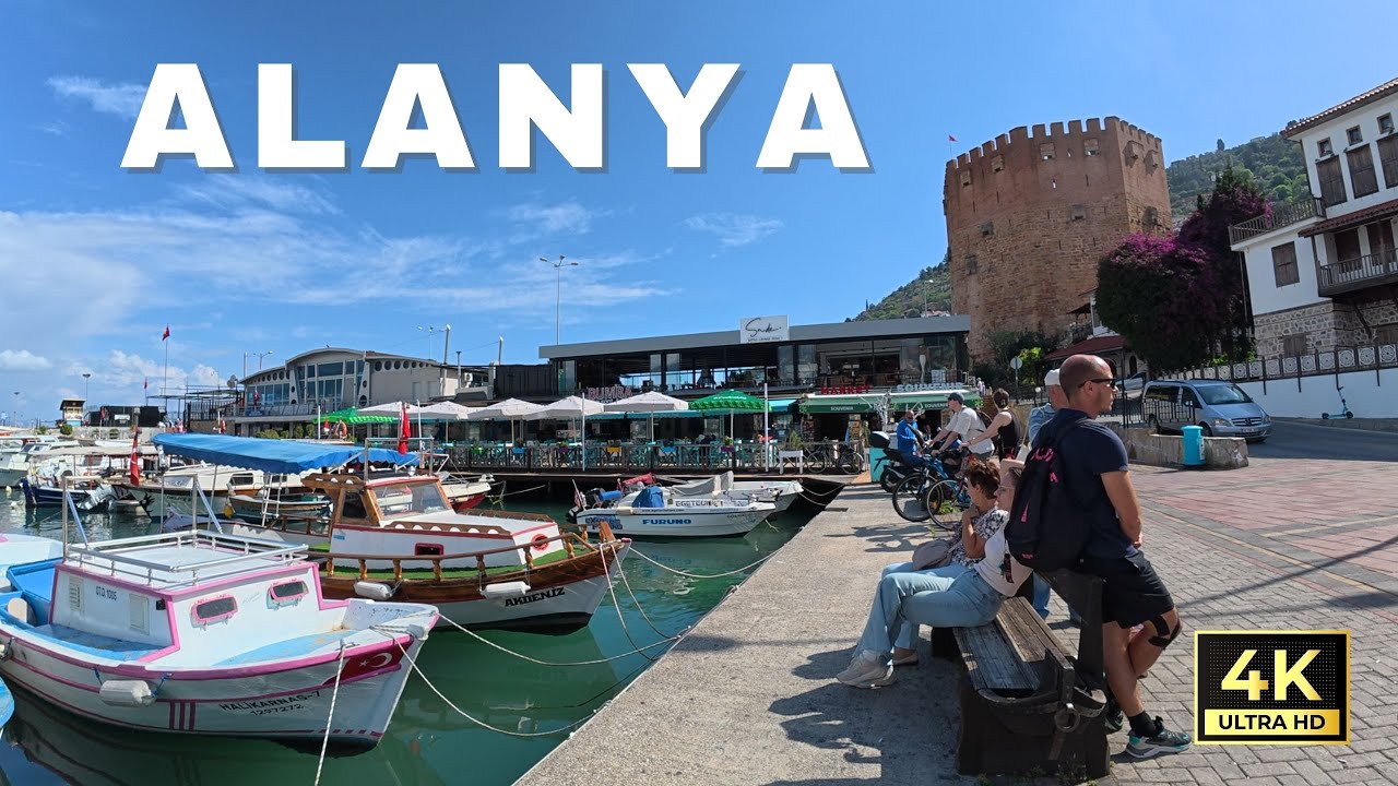 Alanya Harbour Walking Tour | May 2, 2025 [4K HD/60 fps] 🇹🇷