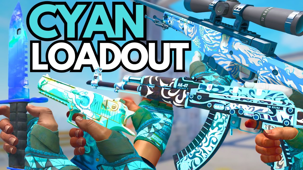 The BEST CYAN Inventory in 2025 (BUDGET Cyan Skins Loadout CS2)