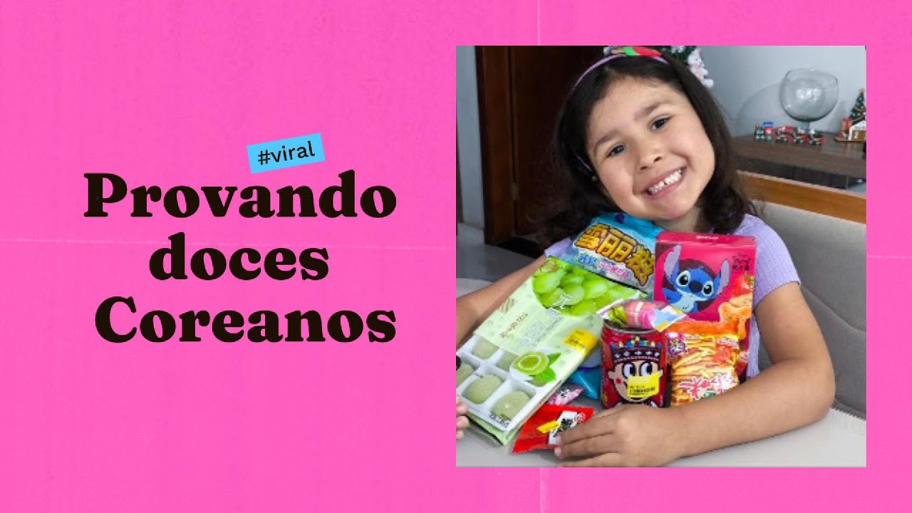 Provando doces coreanos com minha mãe