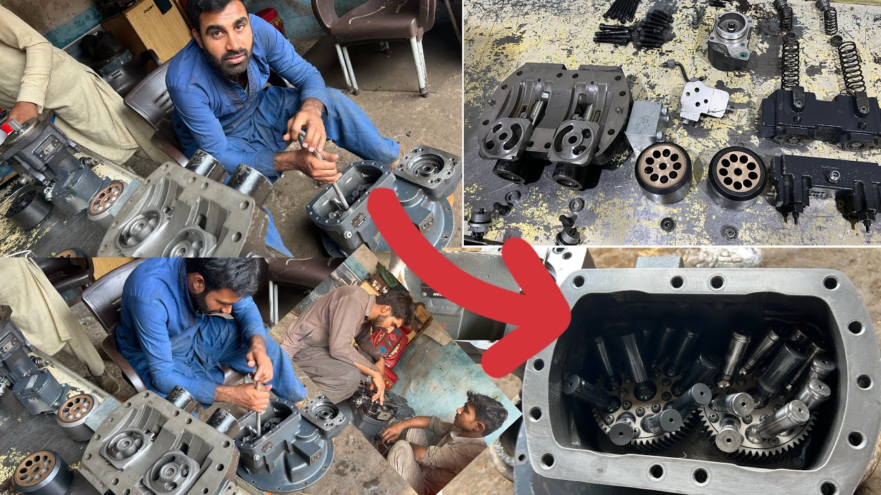 How to Repair DX- 210 Excavator hydraulic pump Expert Mechanic ￼