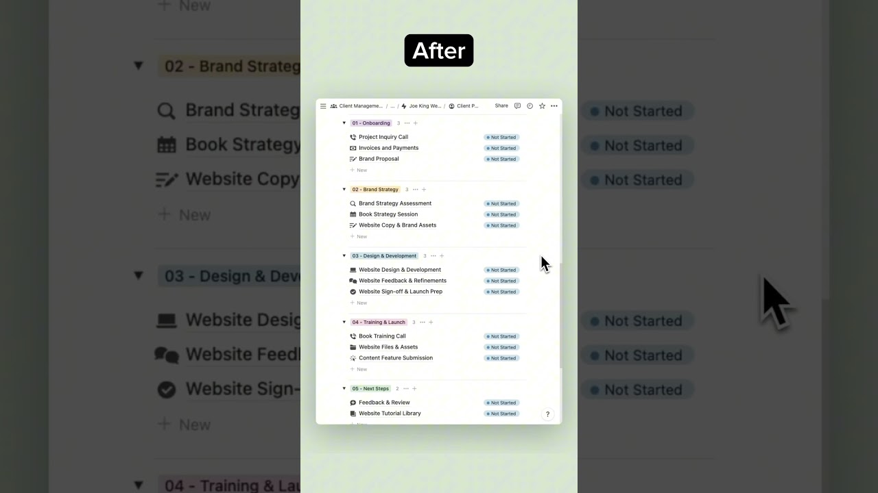 Notion Client Management Template (+ Client Portal) #notion #notiontemplate #shorts