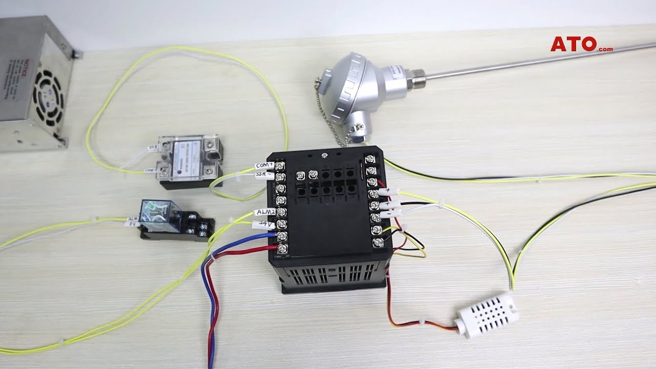 Dual channel temperature and humidity controller with SSR output