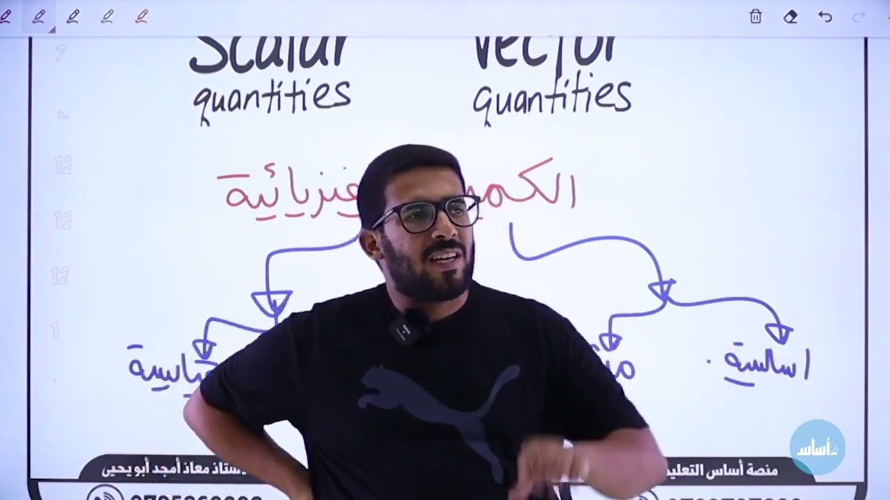 عاشر - الدرس 1: الكميات القياسية والمتجهة (ج1) || فيزياء مع أ. معاذ أبو يحيى