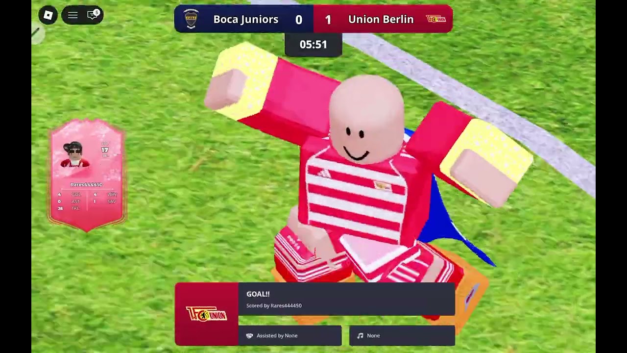 Playing football
