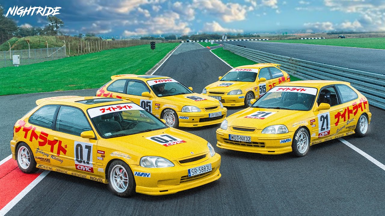 RACING our Cheap HONDA CIVICS EK | Nightride