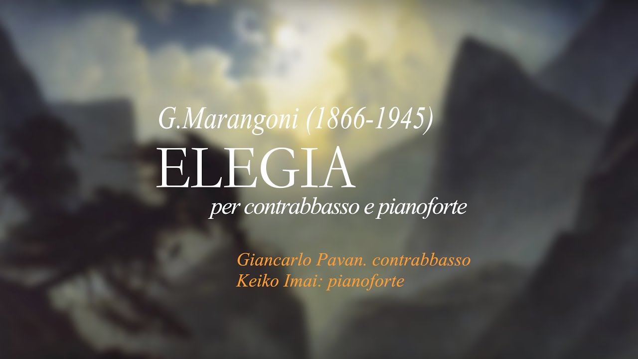 G.MARANGONI (1866-1945)  ELEGIA