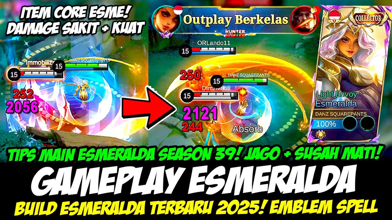 CARA MAIN ESMERALDA SEASON 39❗TIPS ESMERALDA KUAT❗BUILD ESMERALDA TERBARU❗GAMEPLAY ESME EXP