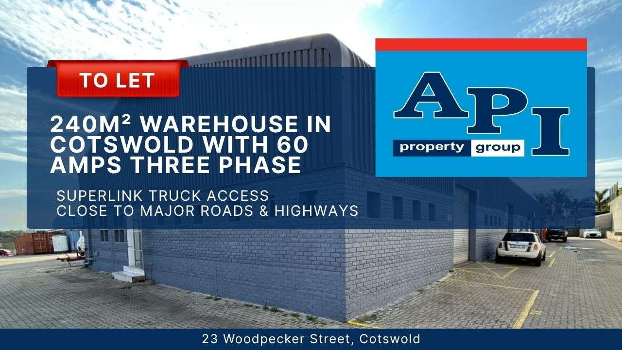 240m&sup2; Warehouse To Let in Corner Unit