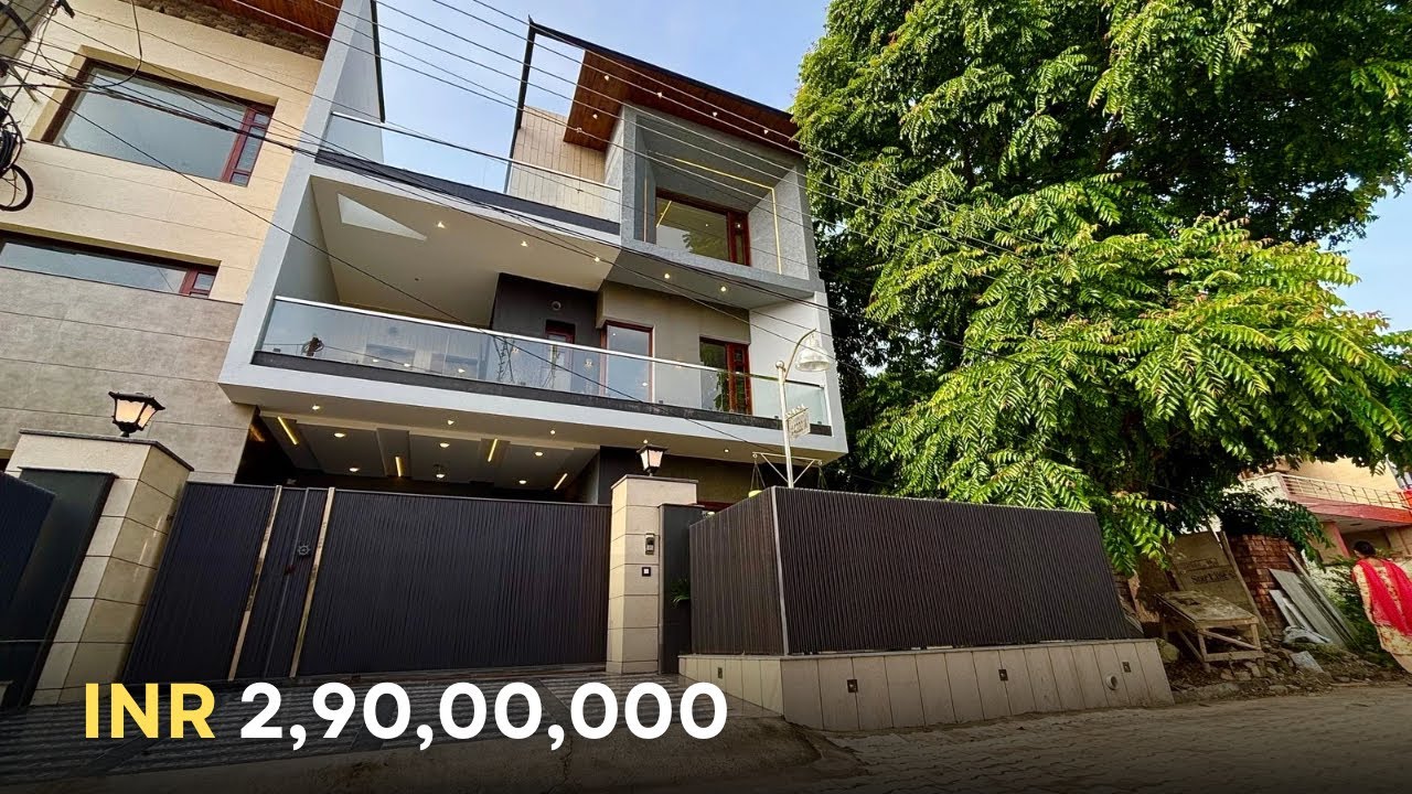 220 GAJ Duplex House Pair available near Airport Road 😍 Luxury 4 BHK Duplex HouseDesign India #home