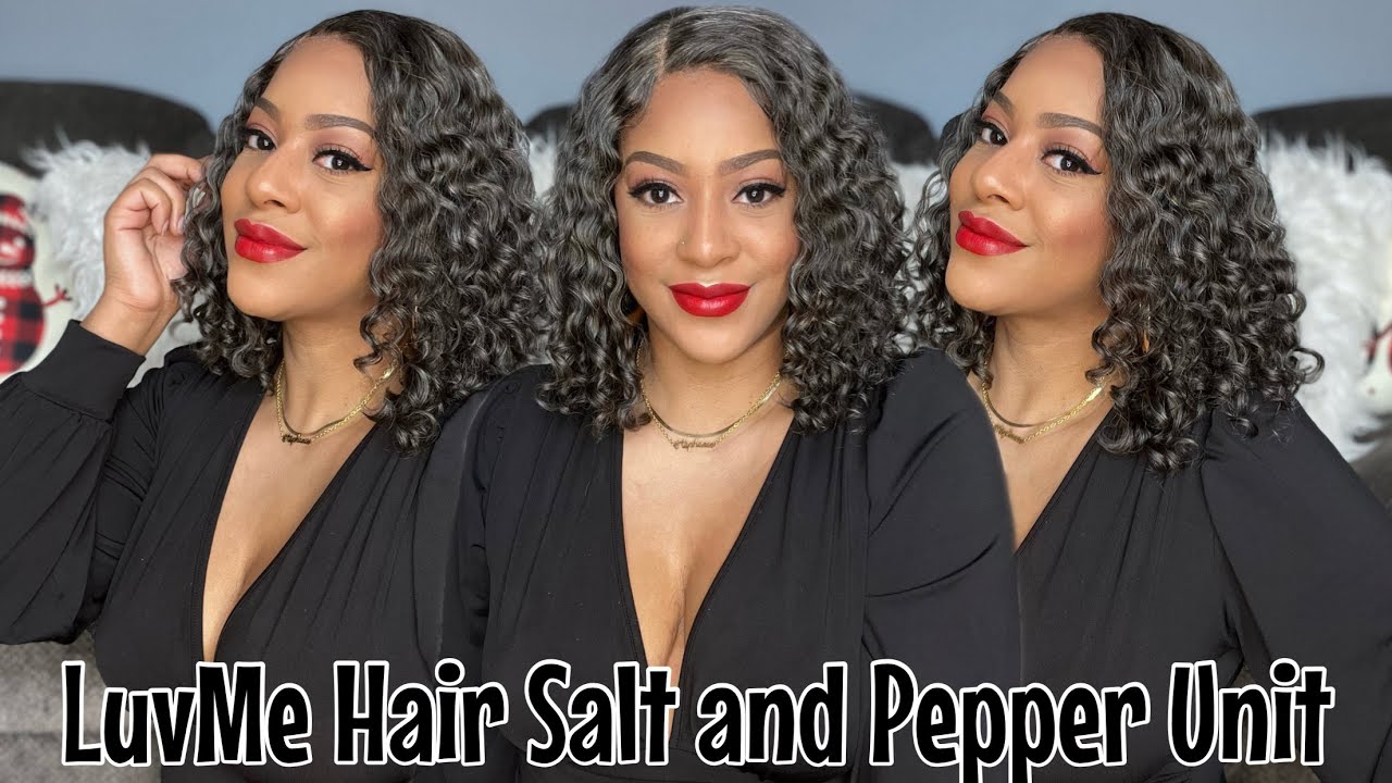LuvMe Hair Salt and Pepper Glueless Curly Bob