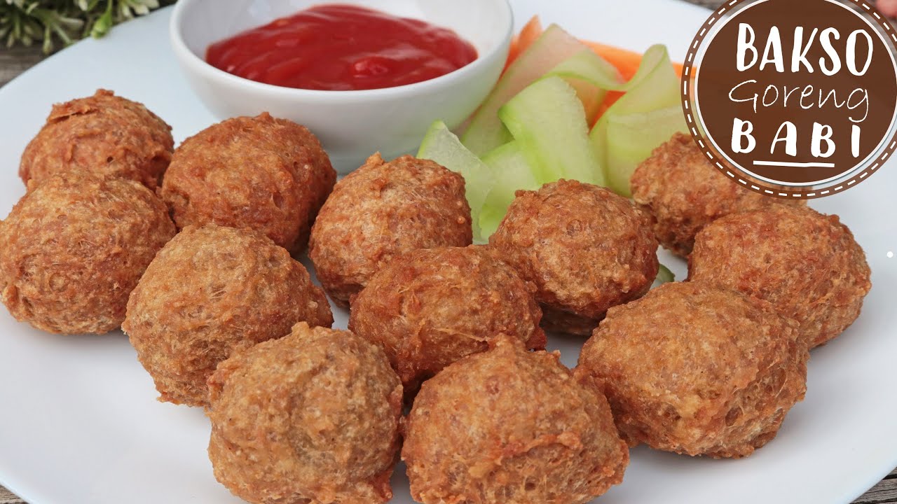 RESEP BAKSO GORENG BABI ENAK (CRISPY PORK MEATBALL RECIPE)