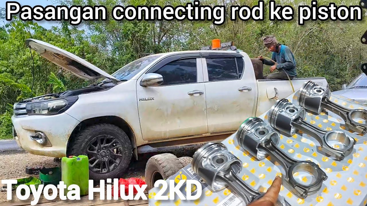 Susunan standar stang piston mesin hilux‼️#dieselengine #code2kd #connectingrod
