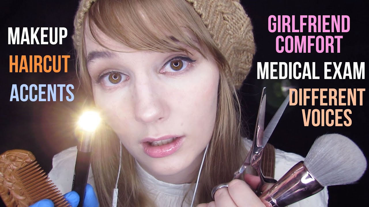 ASMR Unpredictable Roleplay: Medical Exam, Girlfriend Comfort, Haircut, Accents, Personal Attention