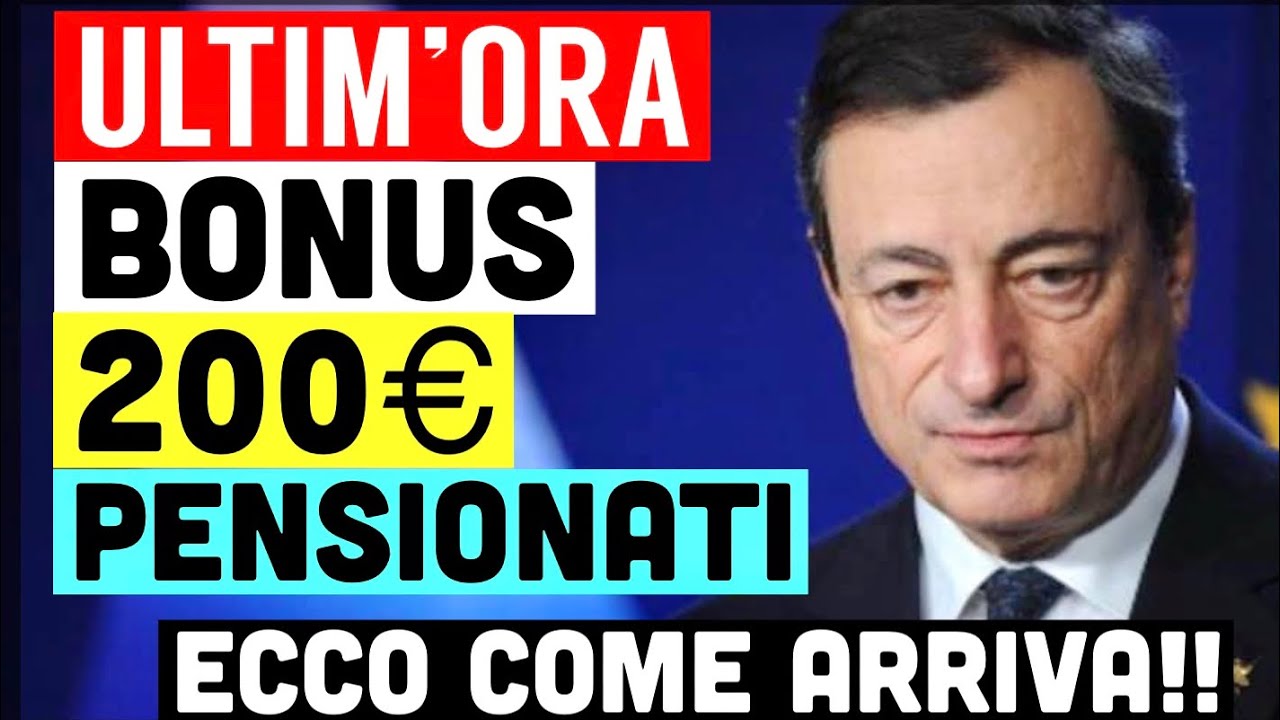 🔴ULTIM'ORA BONUS 200&euro; per PENSIONATI!! ECCO COME ARRIVA!!! 💰👍