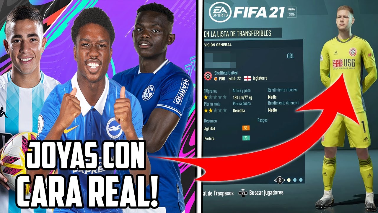 JOYAS ESCONDIDAS con ROSTRO REAL en FIFA 21 MODO CARRERA