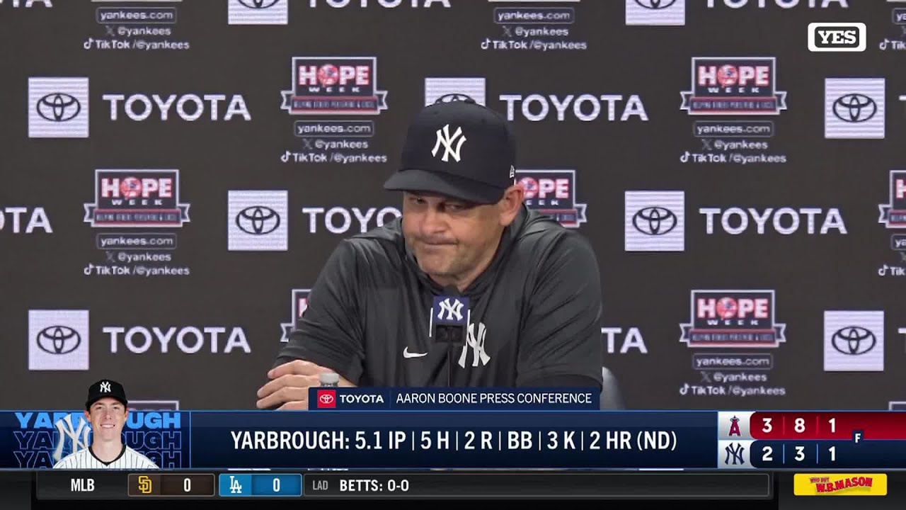 Aaron Boone recaps 6th straight loss, Anthony Volpe's error
