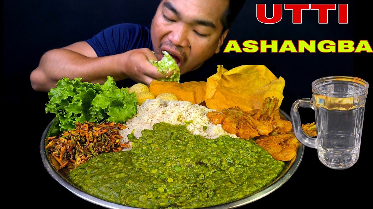 TRADITIONAL dish UTTI ASHANGBA//YONGCHAK KOMPREK Singju,bora,papad//