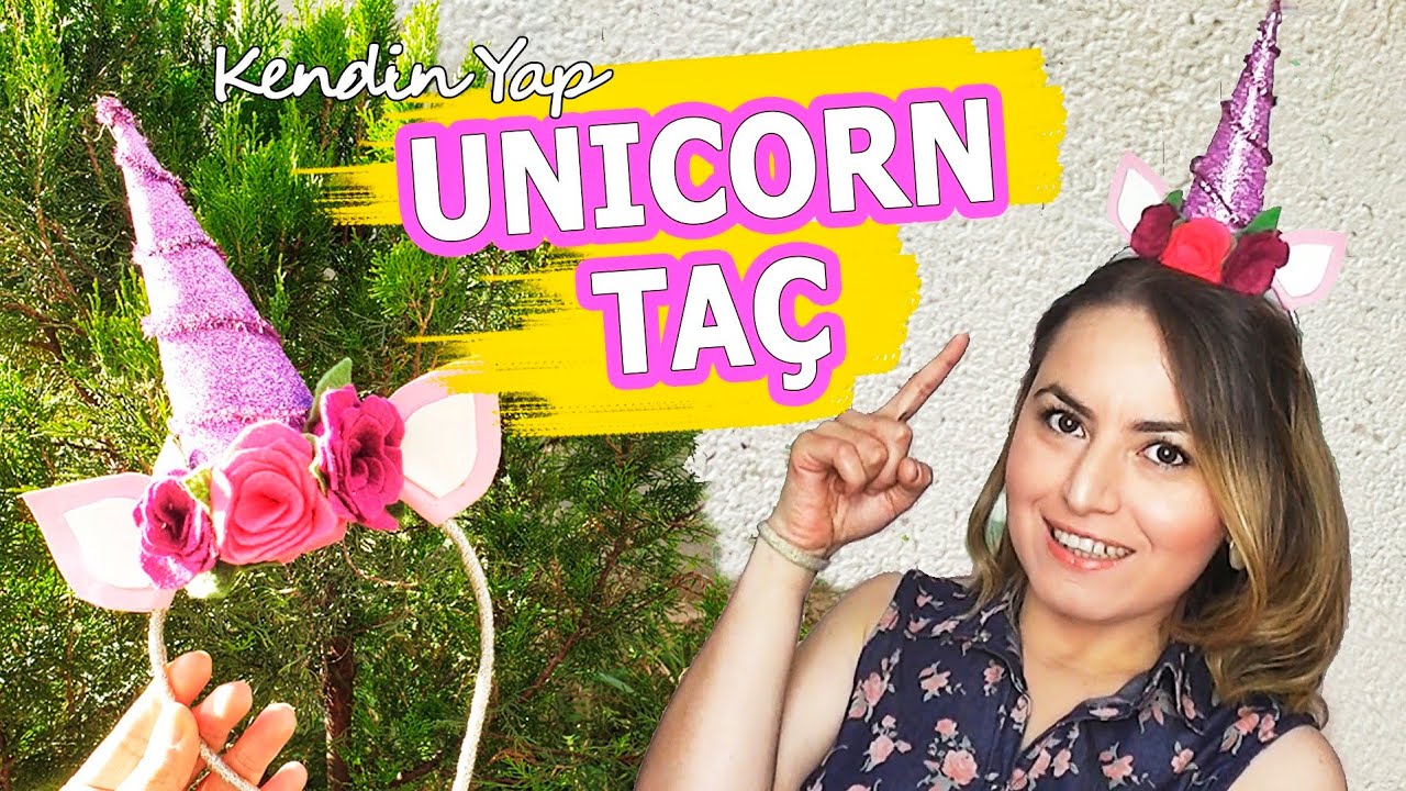 Unicorn Taç Ve Keçeden Çiçek (Basit Malzemelerle) #KendinYap #DIY