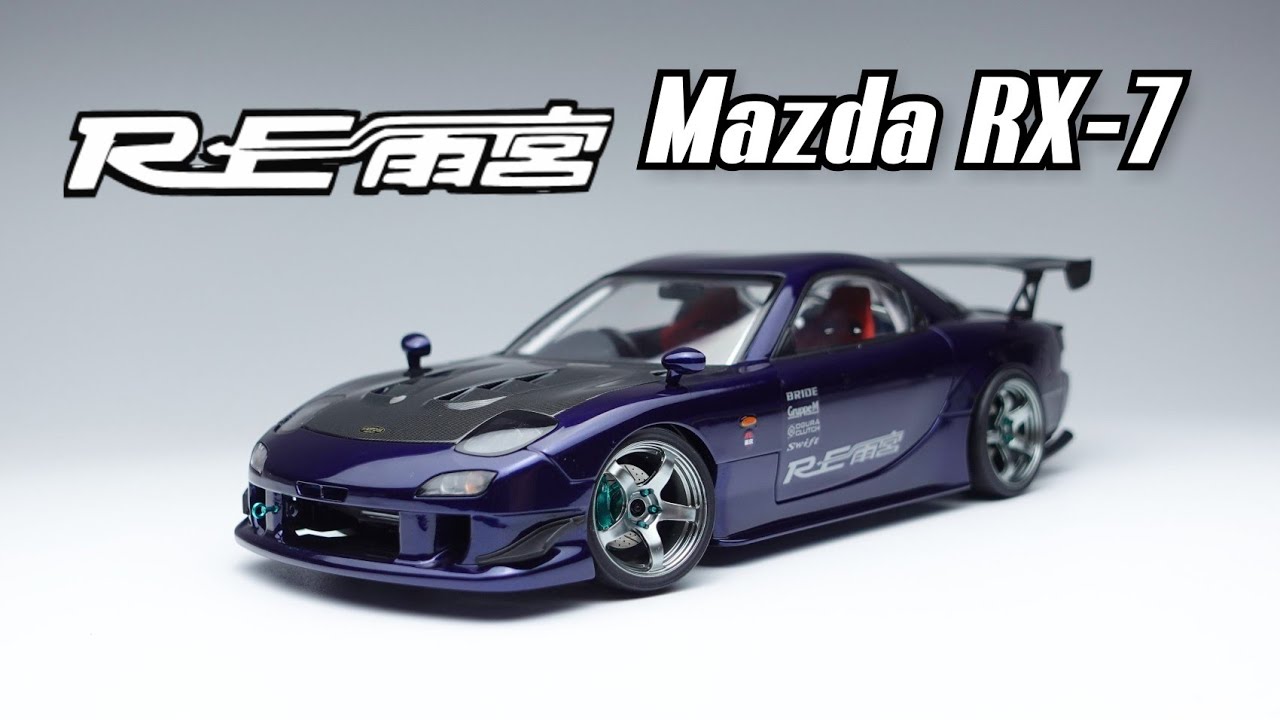 Building A RE-Amemiya Mazda RX-7 FD3S. 1/24 Scale Model Car. Part 2/2