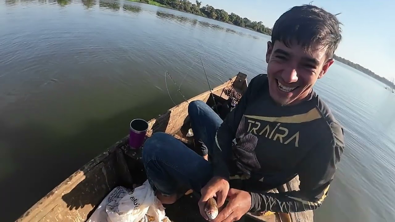 Pescaria de piavas no rio taquari sai mais umas hj ceva tá ficando boa 💪🎣