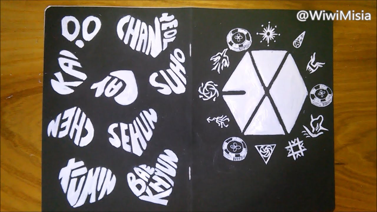 DIY: 엑소 EXO Logo Notebook Do It Yourself (back to school)