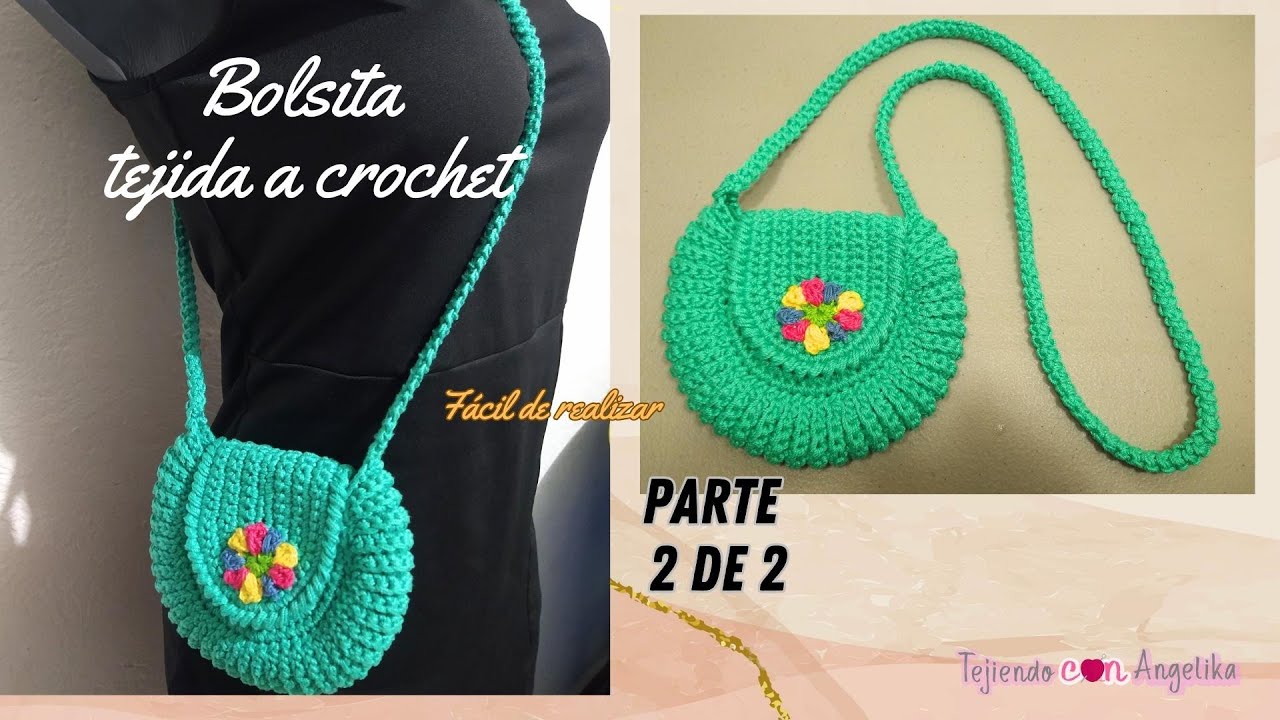 Bolsita tejida a crochet parte 2 de 2 #crochet #tejido #fácil #moda