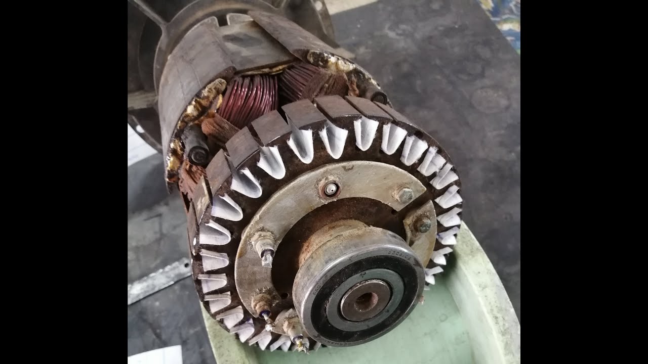 طريقه لف العضو الدوار المساعد للمولدات الجزء الاولA method for winding the generator auxiliary rotor