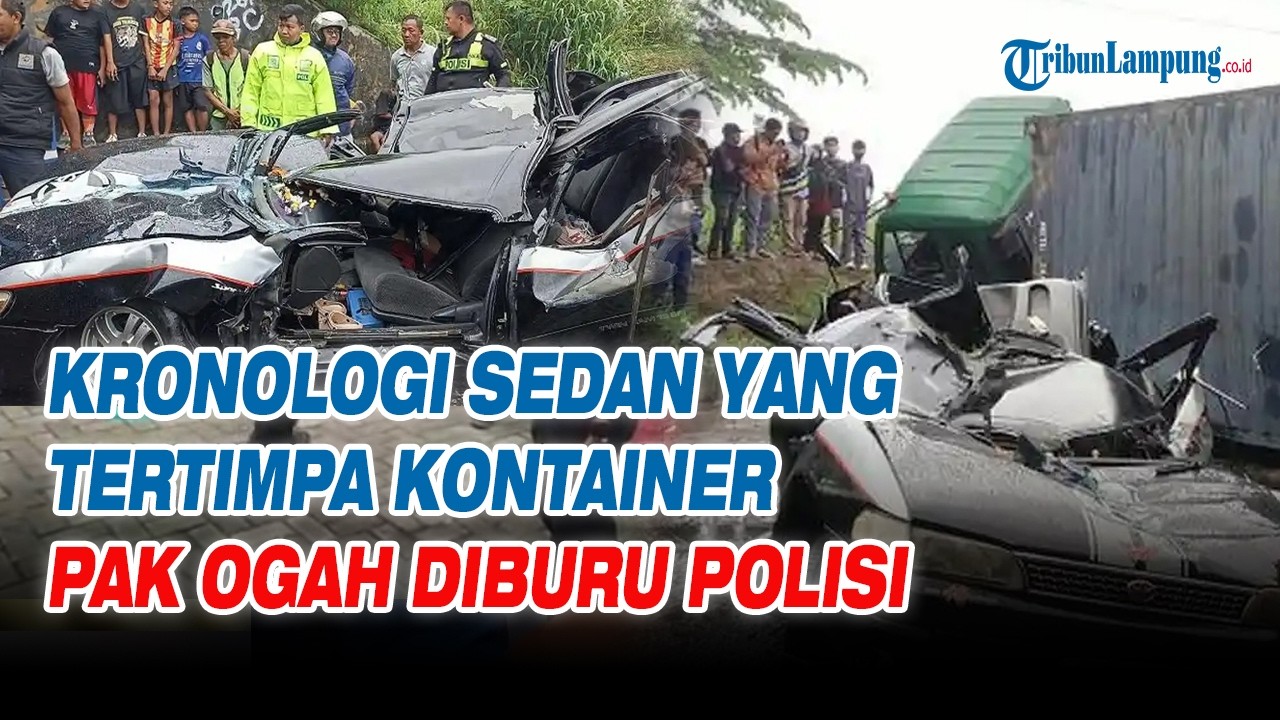 Kronologi Sedan Tertimpa Kontainer hingga Ringsek, Pak Ogah Kini Diburu Polisi