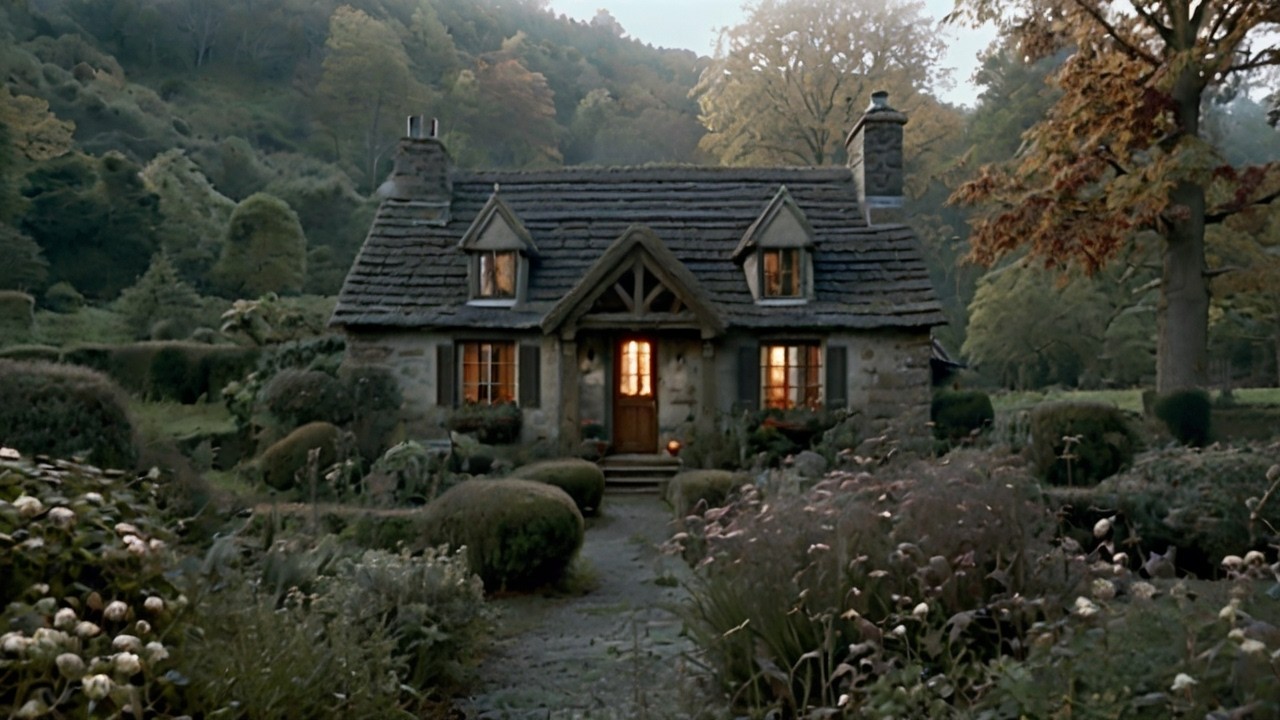A Slow Day Alone in a Cottage | Dark Academia Piano | Calm Reading Playlist