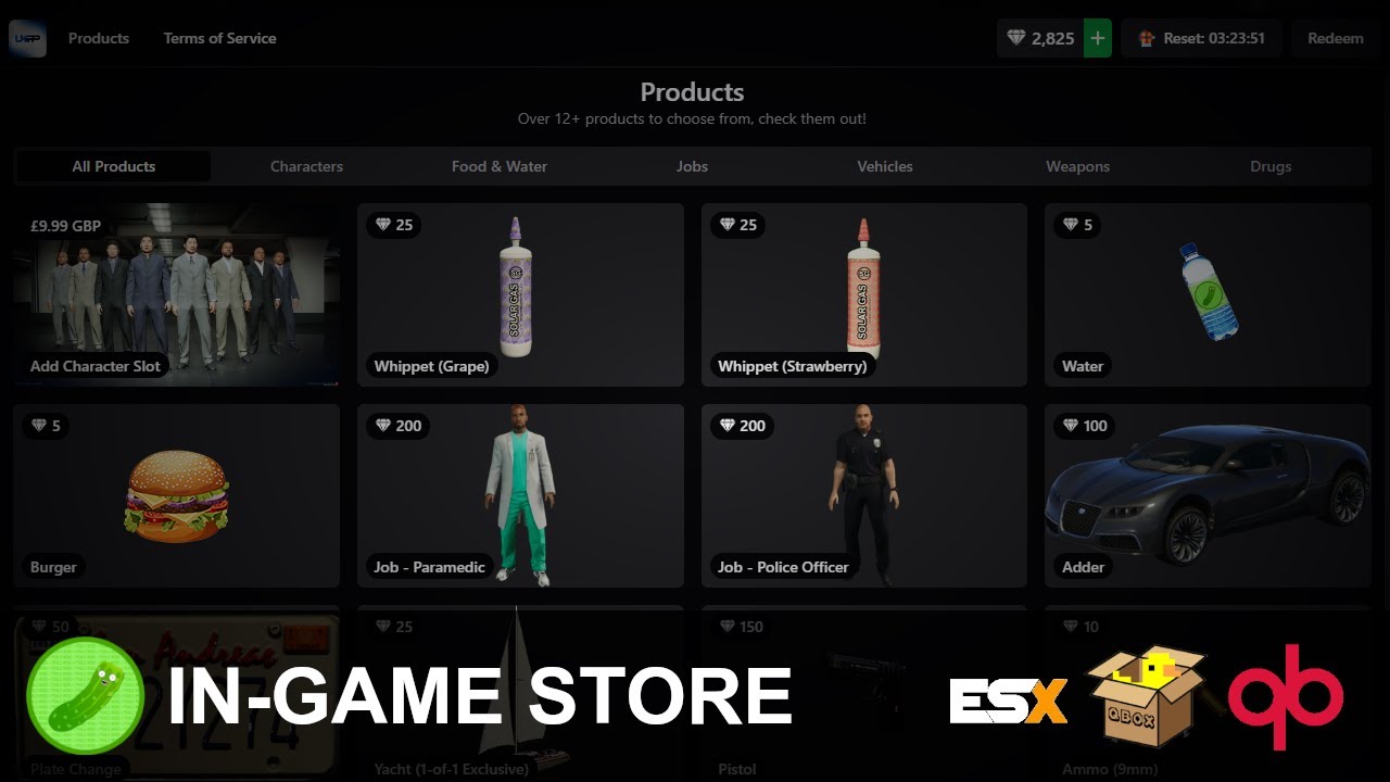 Pickle's In-Game Store | Tebex Integration & Server Store System