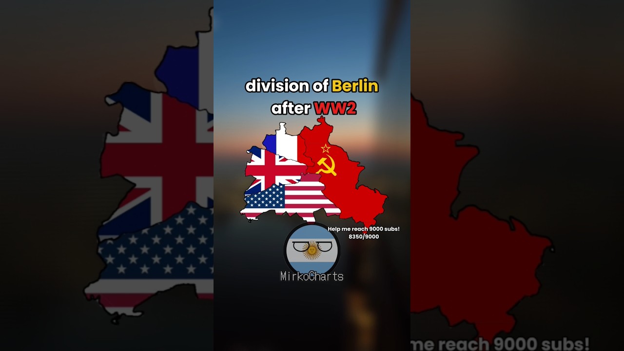 Division of Berlin after WW2 #map #europe #geography #mapping #history #war #ww2 #shorts #fyp