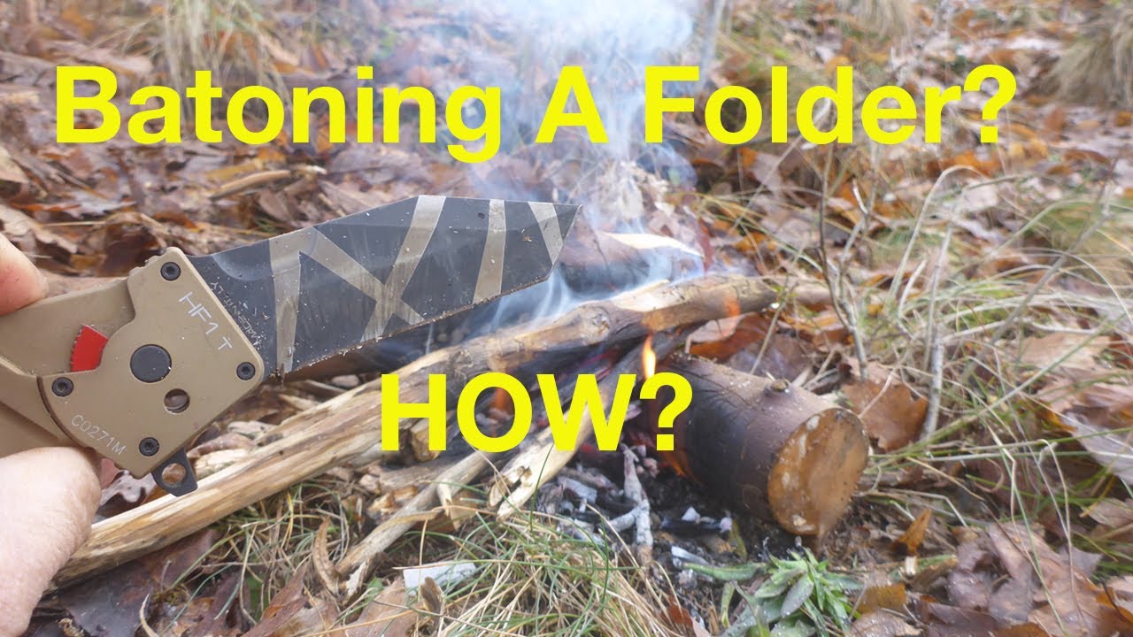 Batoning a folding knife, how not to break it!