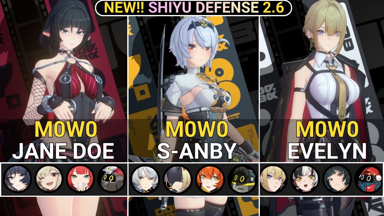 NEW SHIYU RESET! M0W0 Jane Doe & S-Anby & Evelyn Showcase | NEW! Shiyu Defense ZZZ 2.6