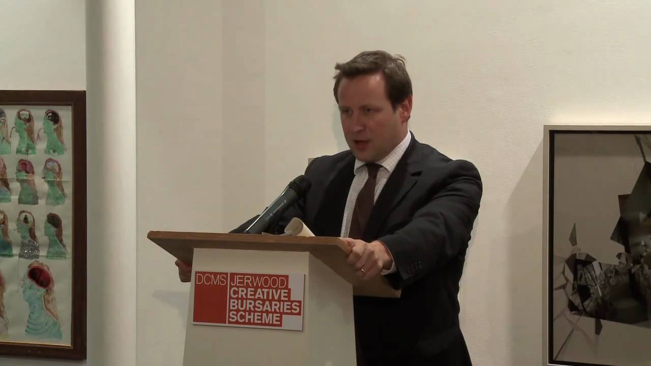Ed Vaizey MP, speaks at the launch of the Creative Bursaries Scheme