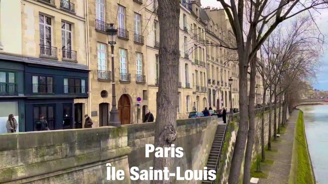 Paris city walks   Île Saint-Louis   Paris,France 4K