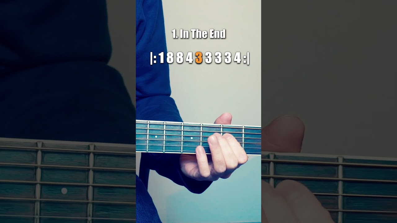 In The End (Linkin Park) on One String #guitar #tutorial