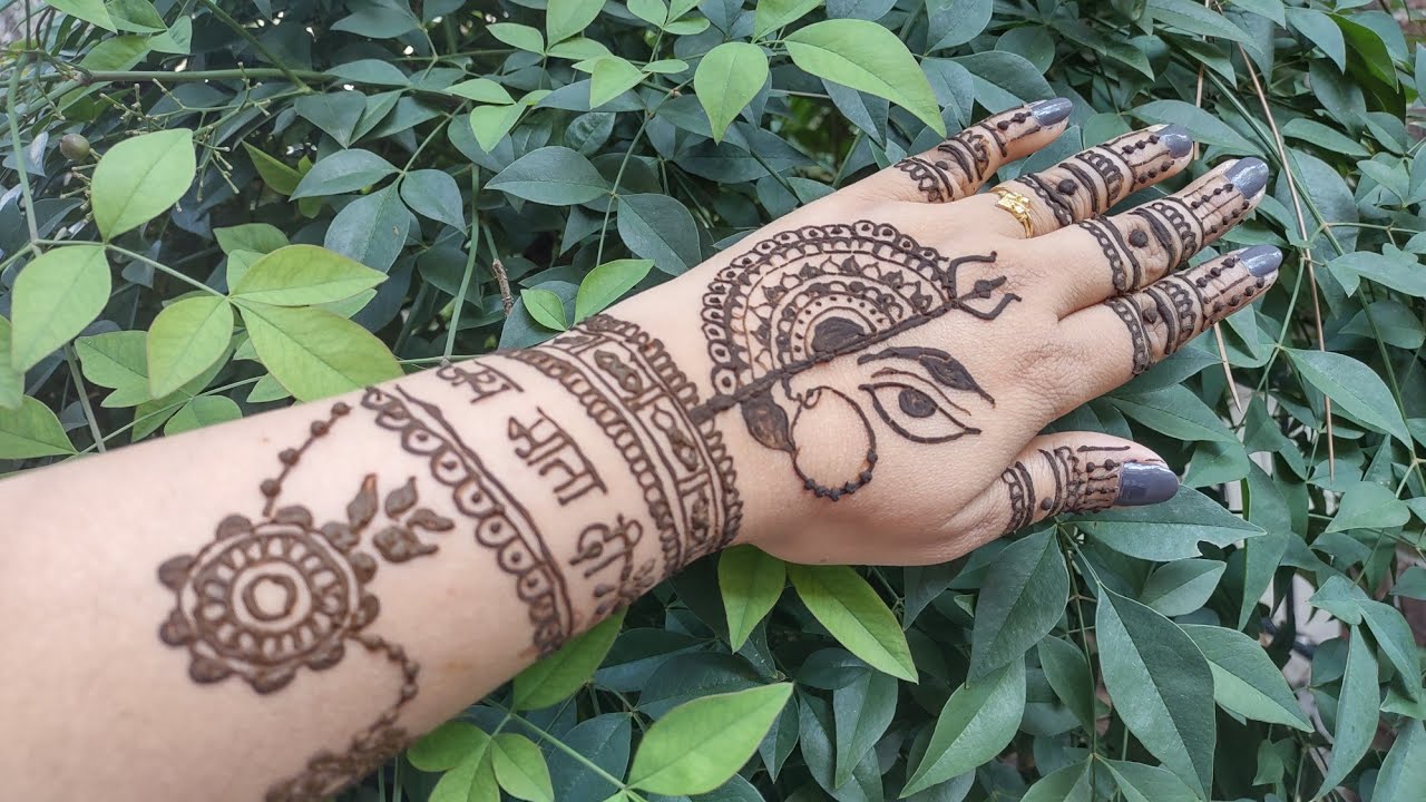 Navratri special mehndi/ Maa Durga mehndi design / Mandala unique mehndi/ Easy and simple mehndi