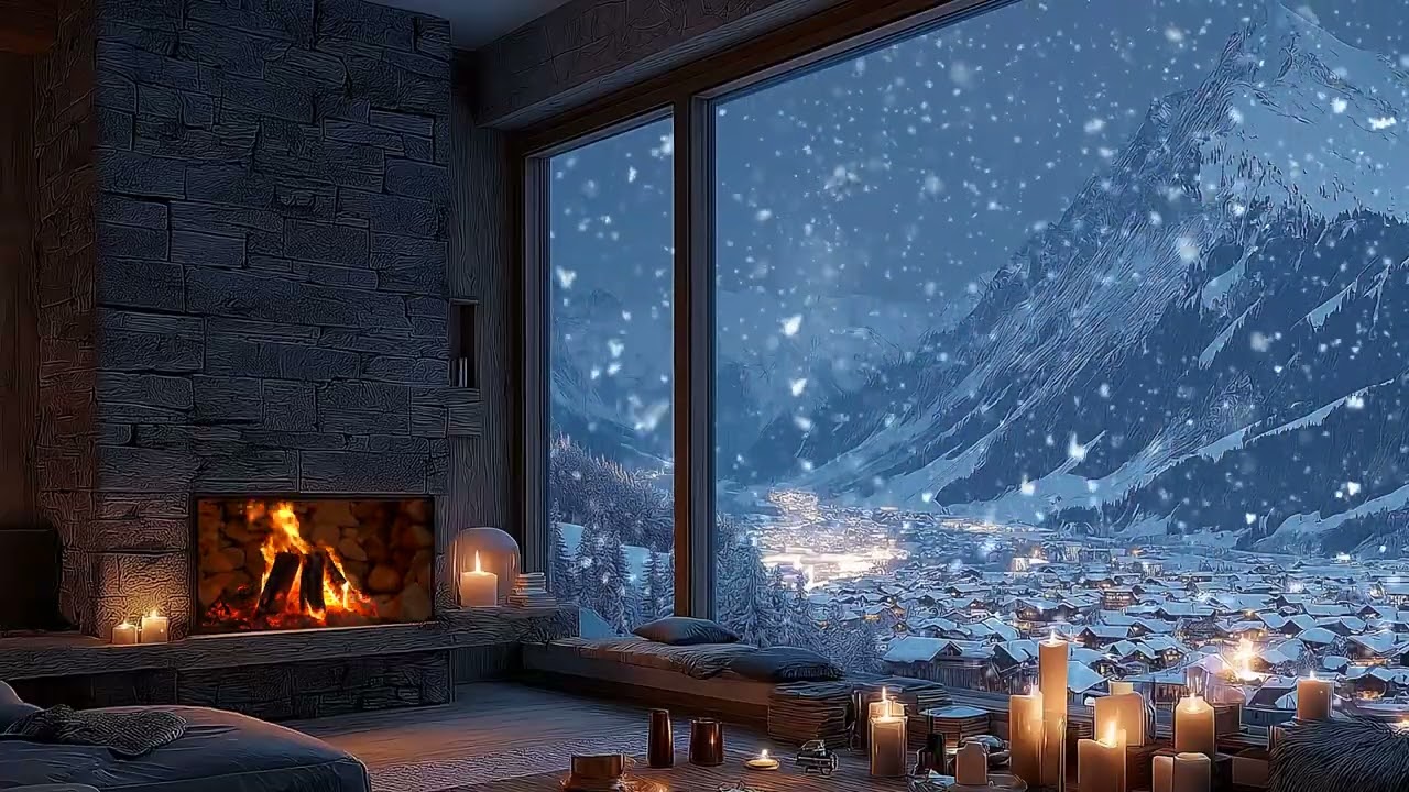 Winter Chase | Cold Winds and Slow Piano Moving Through a Restless Night of Snow