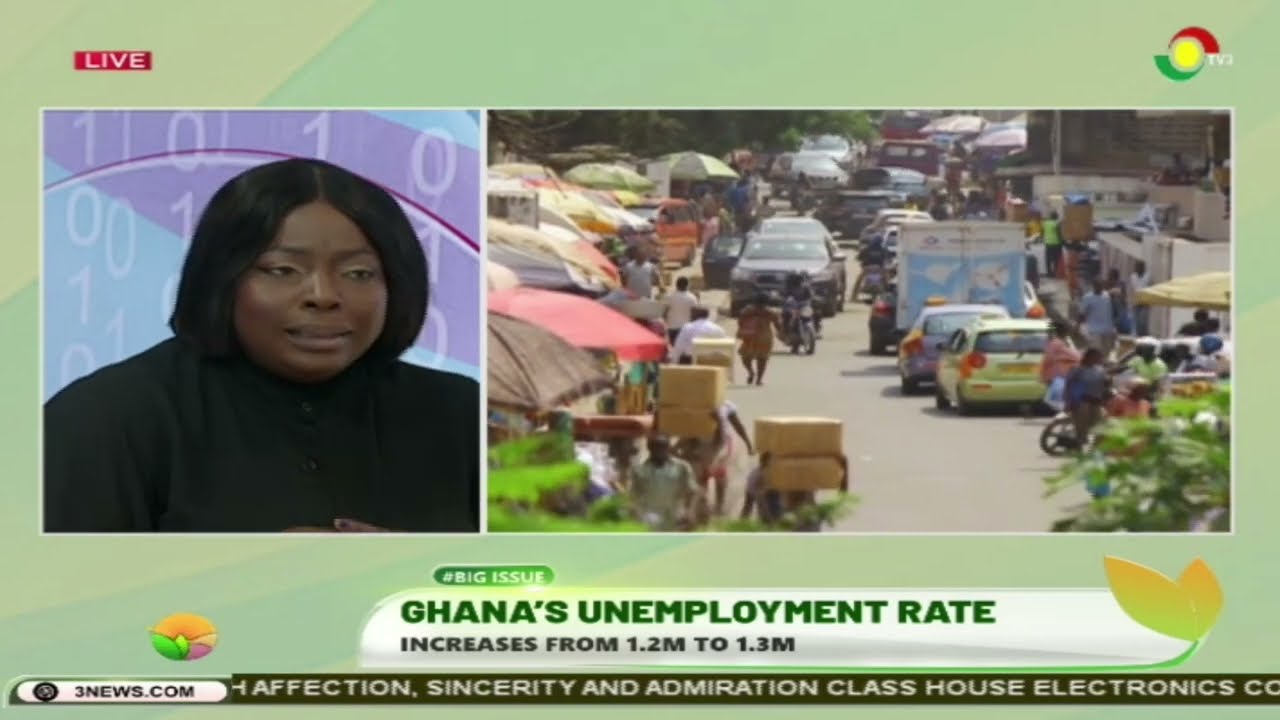 #TV3NewDay: Ghana's unemployment rate increases from 1.2m to 1.3m