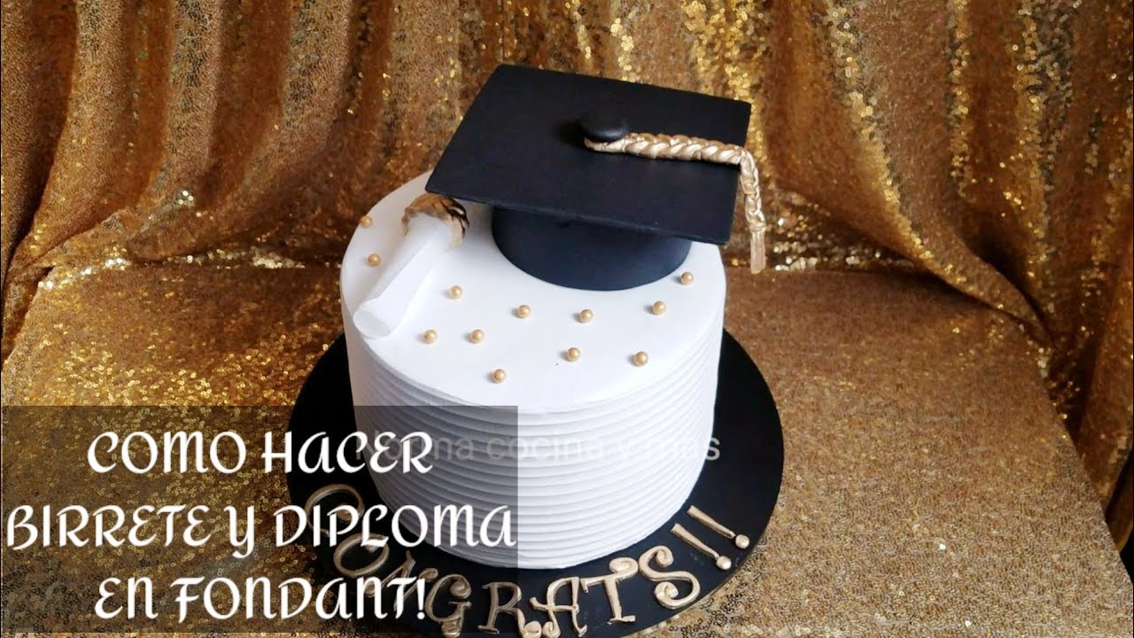 Birrete de fondant para graduacion!🎓