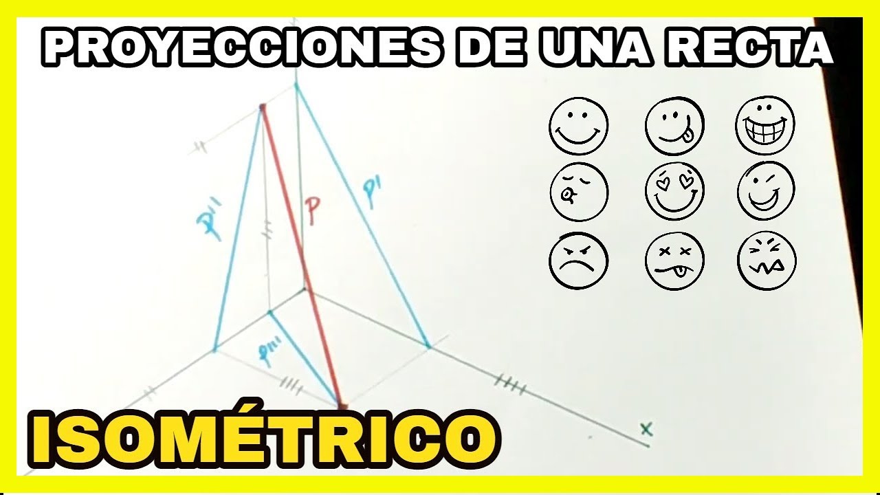 ISOMÉTRICO - proyecciones de una recta✅