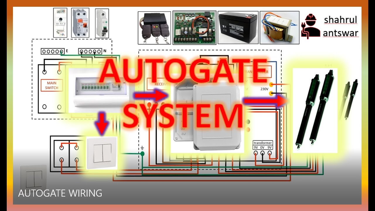 autogate wiring connection @ wiring autogate rumah