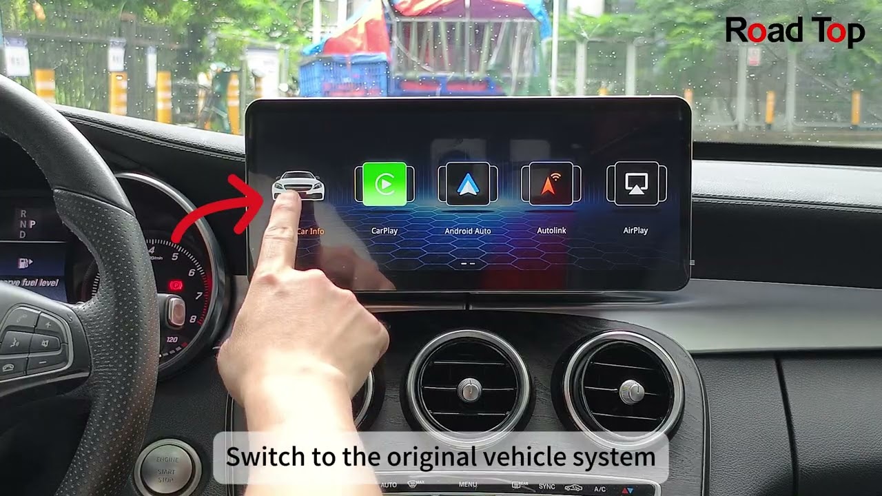 Road Top Ultra-thin 12.3-inch Benz Car Touch Screen Linux System Demonstration