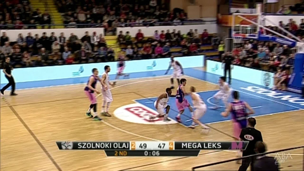 ABA Liga 2014/15, Round 21 match: Szolnoki Olaj - Mega Leks (7.2.2015)