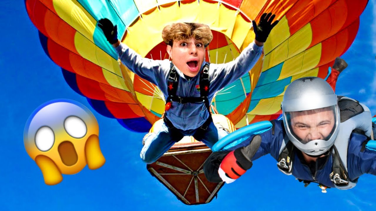 JUMPING OUT OF A HOT AIR BALLOON!! (10,000 FEET)