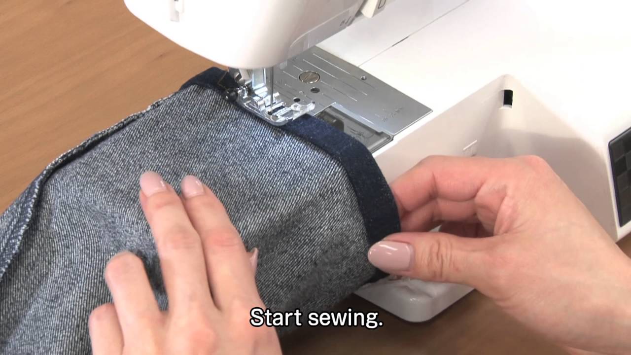 Coasere pe denim cu maisna de cusut Brother HF37