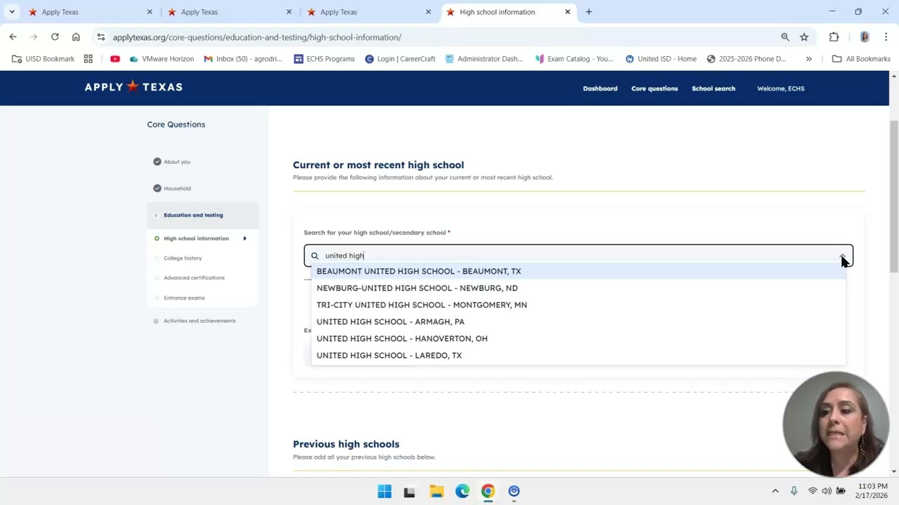 ApplyTexas Application for Laredo College