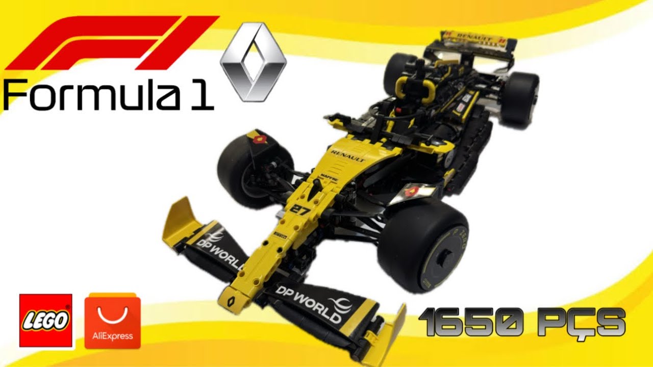 Renault Fórmula 1 de Lego do AliExpress com 1650 peças Scala 1/8 inacreditável
