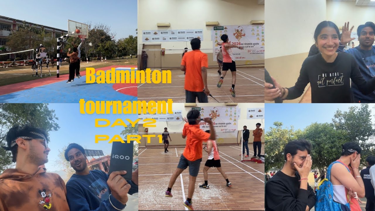 Shobhit university mein badminton tournament Day 2