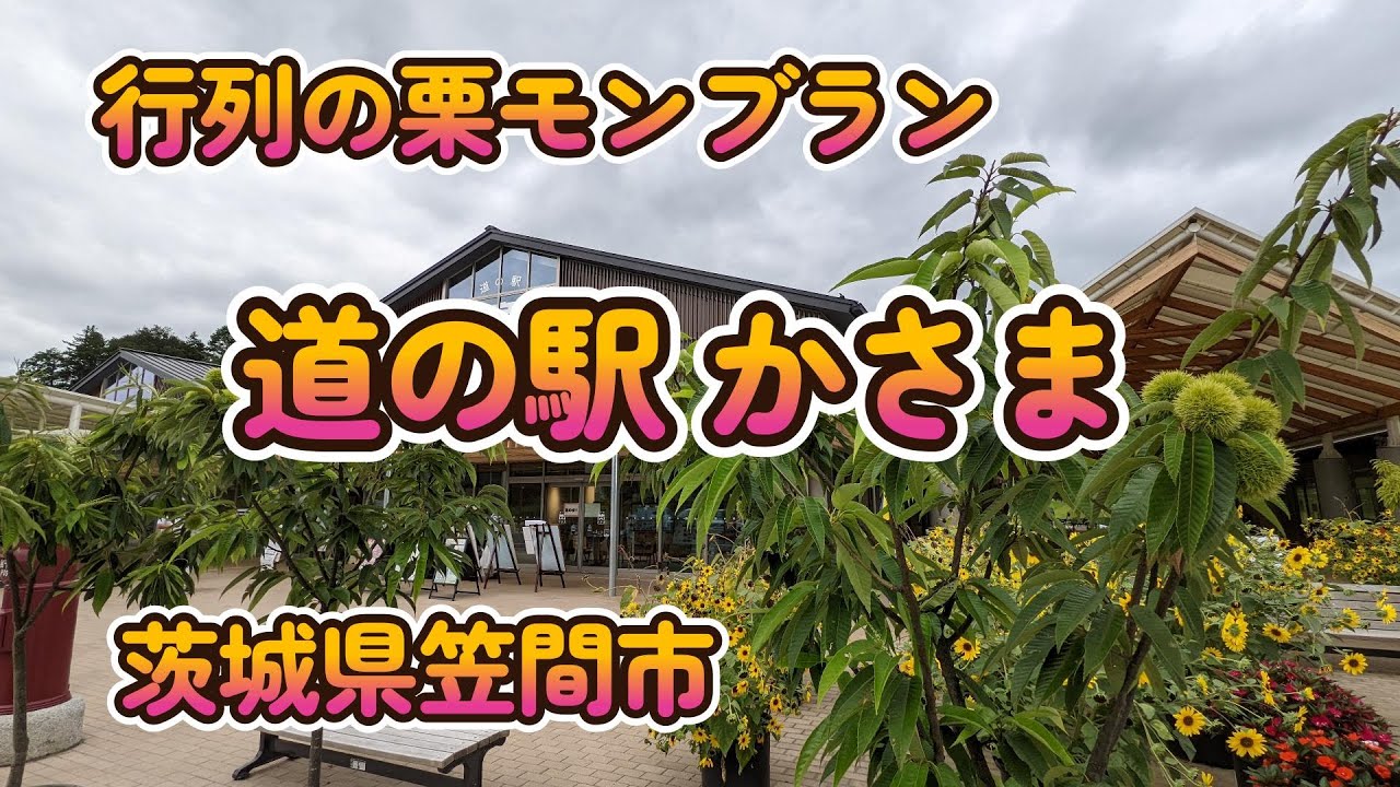 行列の栗モンブラン「道の駅 かさま」茨城県笠間市4K